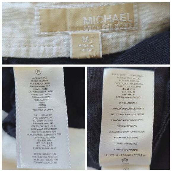 Michael Kors 3/4 sleeve linen shift dress sz M - Picture 10 of 10